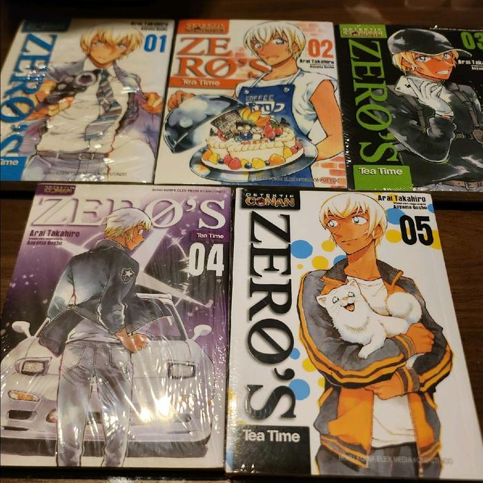 Komik Detektif Conan Zero Tea Time set 1-5 segel