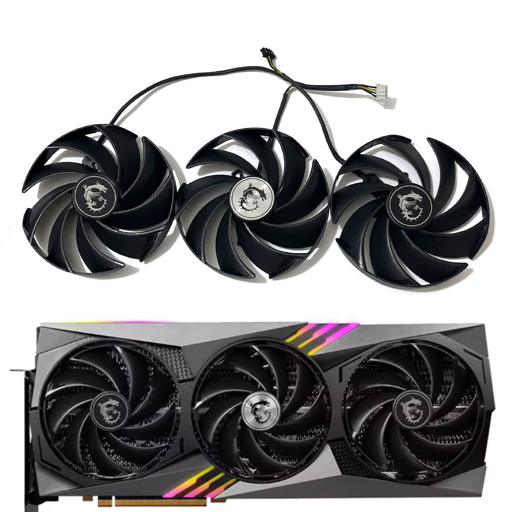 NEW Original RTX4080 Cooling Fan 95MM 4PIN 0.55A PLD10020B12H GPU Fan For MSI RTX 4070TI 4080 4090 G