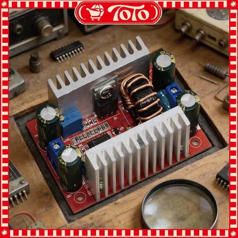 Modul Step Up DC To DC 400W 15A CC-CV High Power Untuk Konversi 12V24V To 36V48V Boost Converter 8.5