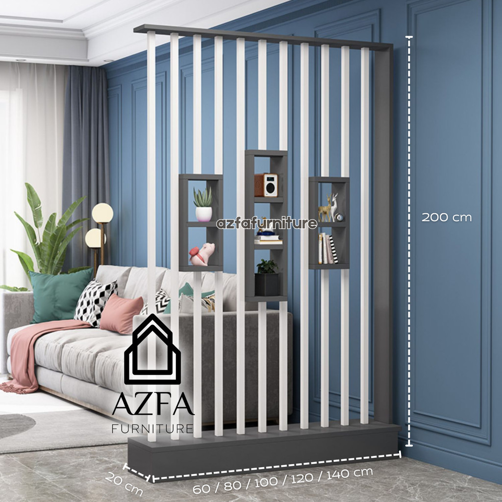 Penyekat Ruangan Minimalis | Pembatas Ruangan Bahan Kayu | Partisi Ruangan Estetik Minimalis