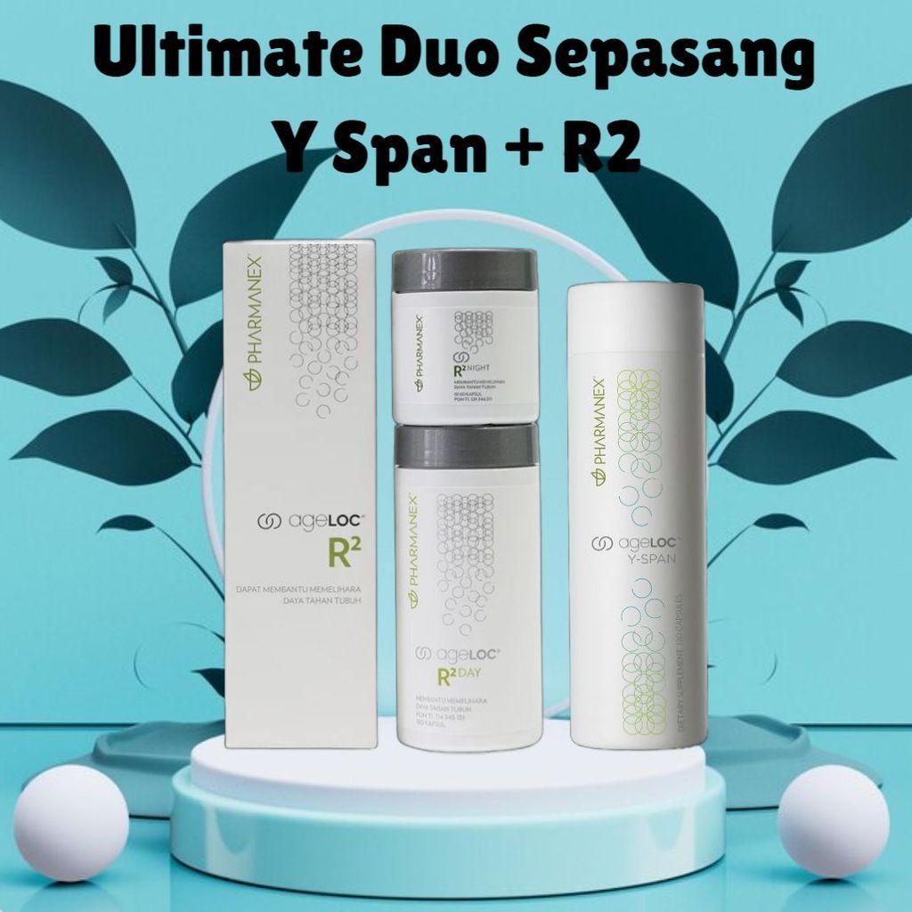 Duo Anti Penuaan Terlengkap / ageLOC Boost + R2 - Rawat Kulit & Sel dari Dalam, Hasil Kulit Kencang 