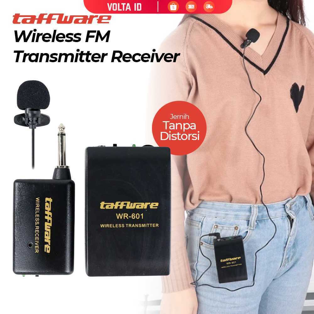 Taffware Mikrofon Wireless FM Clip On Transmitter Receiver Jack 6.3mm - WR-601