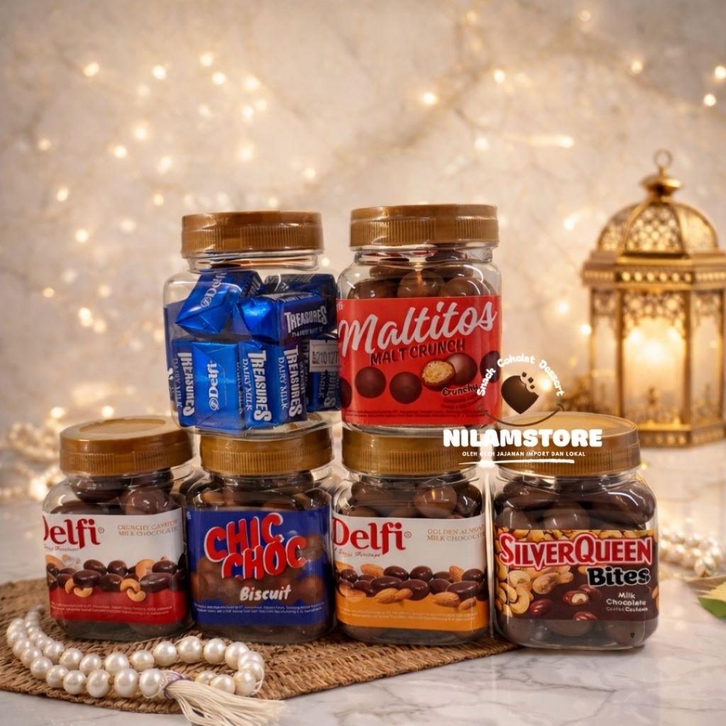 COKLAT DELFI TOPLES MINI/CHACHA/BITES ALMOND MEDE /CHIC CHOC 200ML/MALTITOS