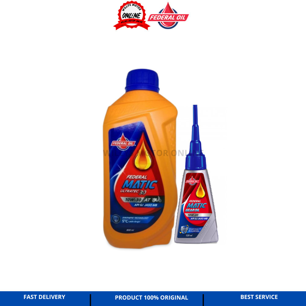Oli Motor Matic Federal Supreme Flick Orange 10-30W 0.8Ltr / Oli Matic / Oli Matic honda / Oli 4T