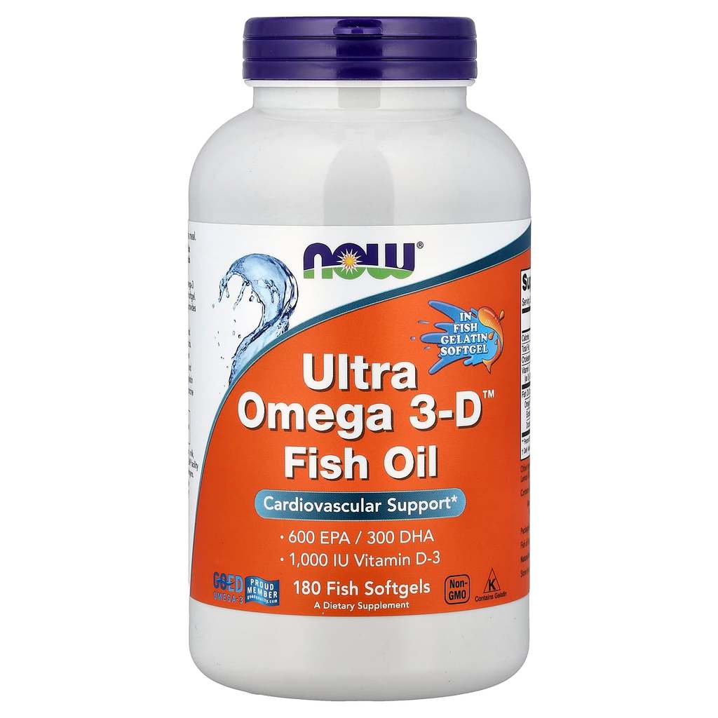 NOW Foods, Ultra Omega 3-D™ Fish Oil, 180 Fish Softgels
