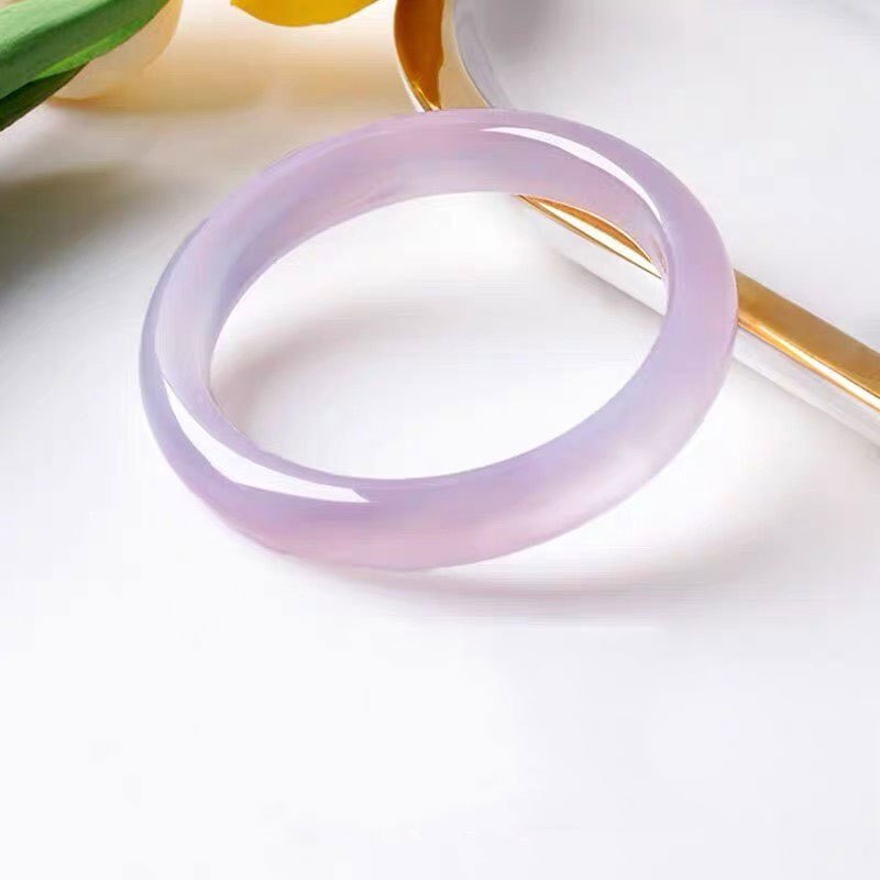 giok Es tinggi violet gadis giok sumsum es gelang transparan siswa merah muda ungu gelang giok kotak