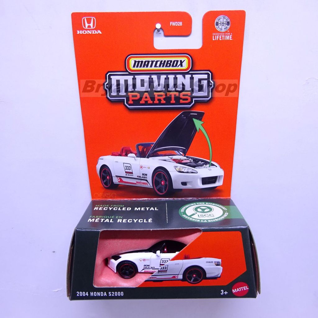 Matchbox Moving Parts 2004 Honda S2000 Putih No. 33