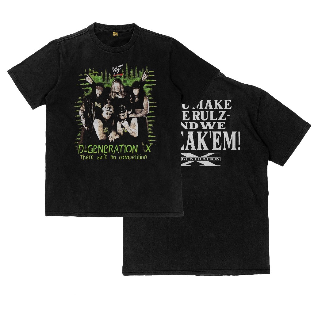 HOT Kaos D Generation X DX WWE WWF Attitude Era Kaos Tebal T Shirt Katun Flexinc 16s Heavyweight