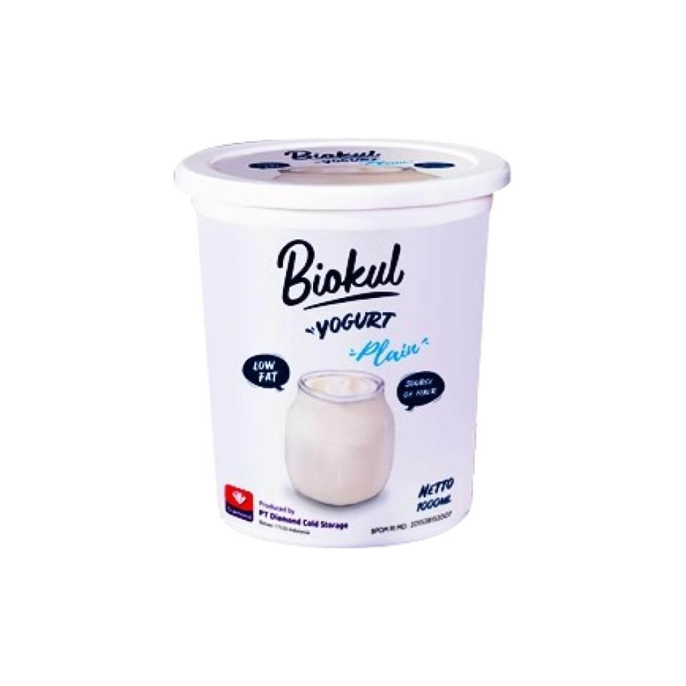 Biokul Yoghurt Stirred Plain Cup 1 L
