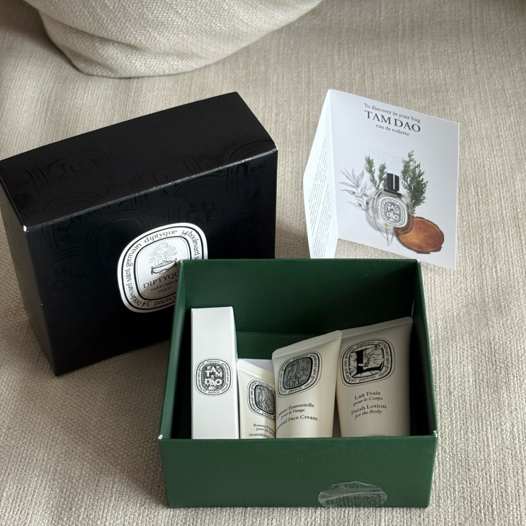 Diptyque Qatar 10ml Eau de Sens eu de toilette And Cream unisex Tam Dao Diptyque Amenity Kit Travel 