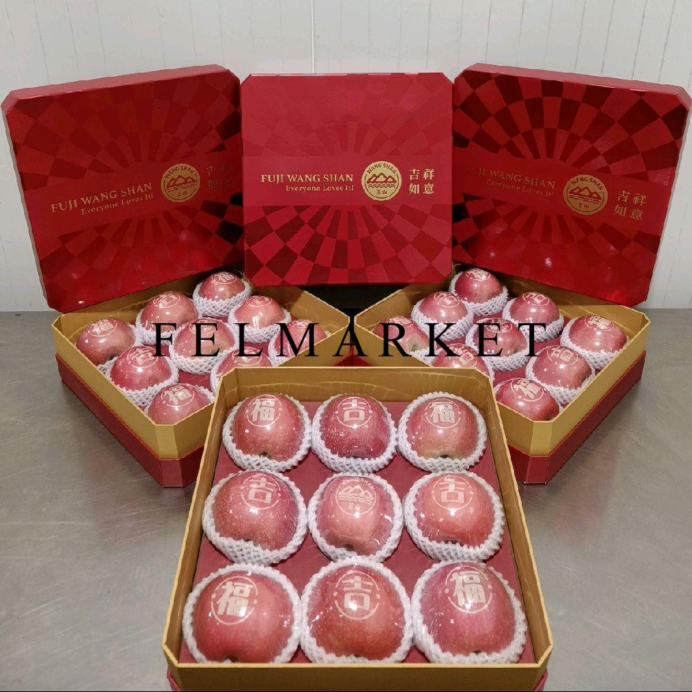 Buah Apel Fuji Wangshan Fola Isi 9 Pcs / Hampers Buah Imlek / Dus