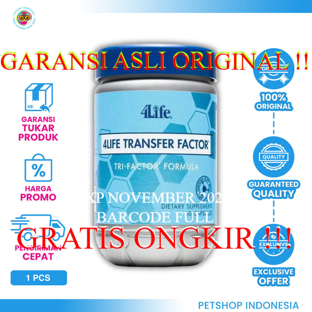 4Life Transfer Factor untuk Hewan (PCS) – Suplemen Imunitas Alami untuk Kucing & Anjing