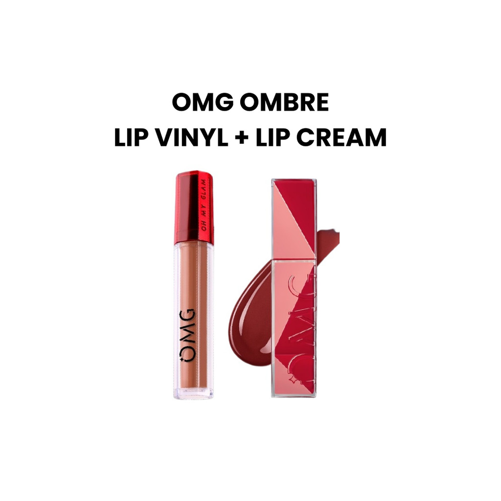 Najmia Ofc Paket OMG OH MY GLAM Ombre Lip Vinyl + Lip Cream - Transferproof Gloss - Longlasting Stai