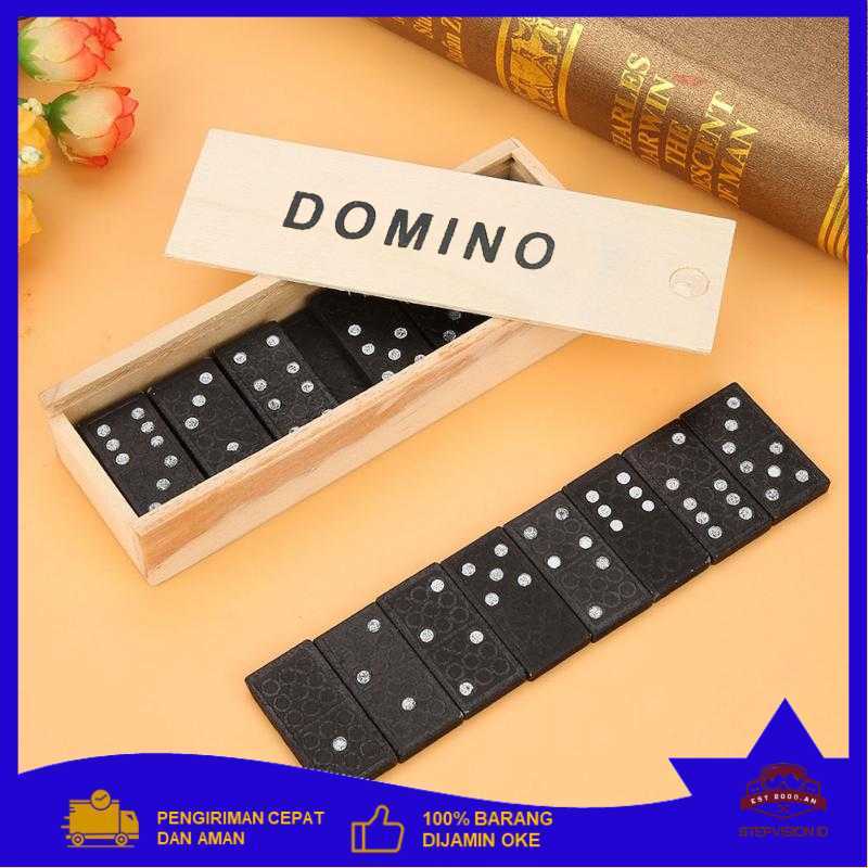 VBESTLIFE Mainan Domino Gaple Kayu Board Game 28 PCS - D28 COD | Hot Item | Bergaransi [StepVision I