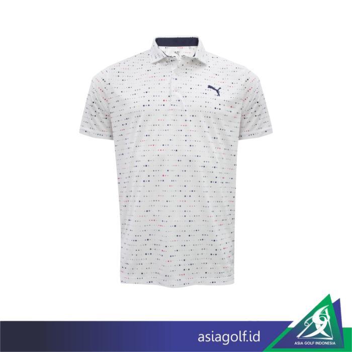 T Shirt Golf Puma Keys | Golf | Kaos Golf Polo - White-Navy, XS