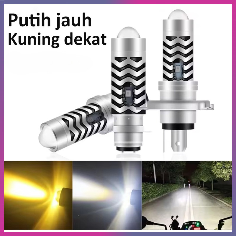 LED H6 High Low Laser - Lampu H6 CR7 Depan Motor Bebek Matic 2 Mode Super Terang