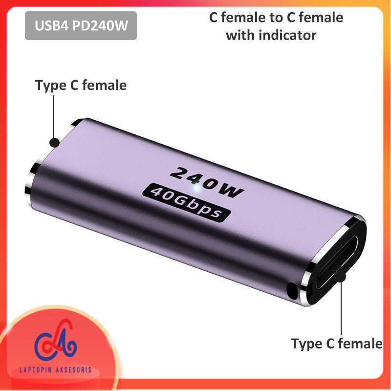 SHIWANA OTG USB Type C 4.0 Female to Female Adaptor 40Gbps 240W - SH-42 Diskon | Banyak Pilihan | Ho