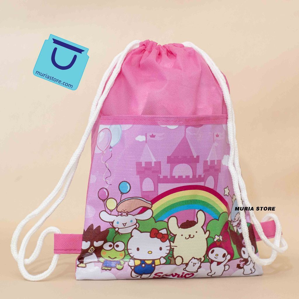 DKDS Tas Ultah Ransel Serut Souvenir Ulang Tahun Anak Model Kantong Muat Snack