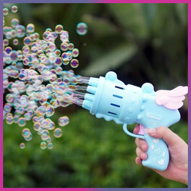 Mainan Anak Bubble Gun Tembakan Balon Gelembung Sabun Pistol Gelembung Tembakan Balon Mainan Gelembu