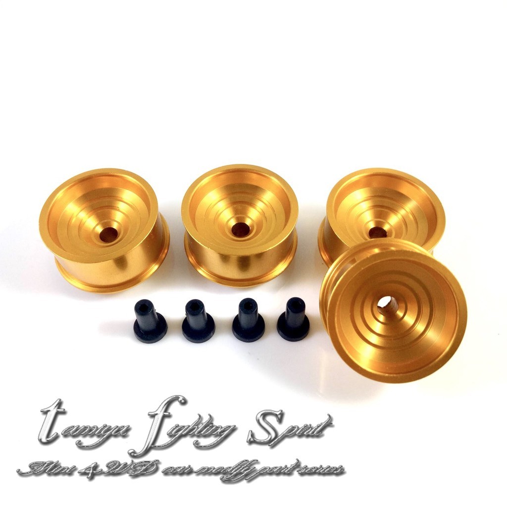 Rep  Velg ALU Tamiya 95012 HG Aluminium Wheel Tornado L Gold - VATL05