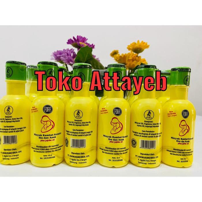Minyak Kemiri Murni FORA 65mL Plus Jojoba Oil Penyubur Hair Serum Vitamin Penumbuh Rambut Anak Bayi 