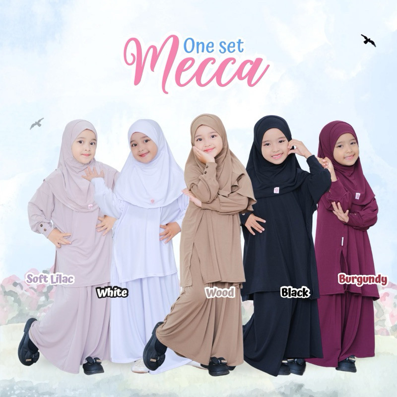 SHD_SHOP Almahyra kids-(FREE HIJAB) Mecca Oneset 3in1