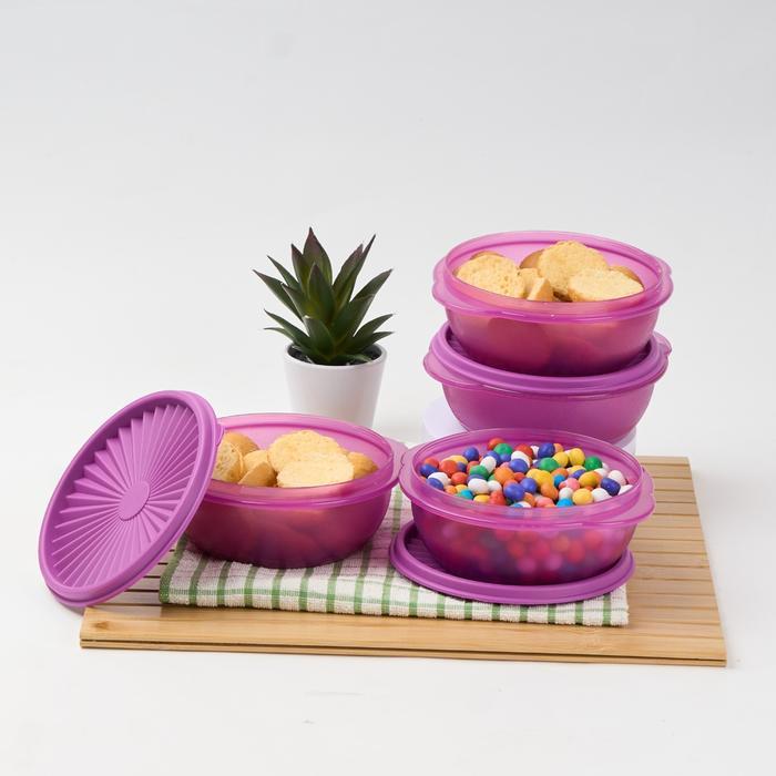 Delicia set of pcs / mini jar /storage /wadah plastik - Ungu