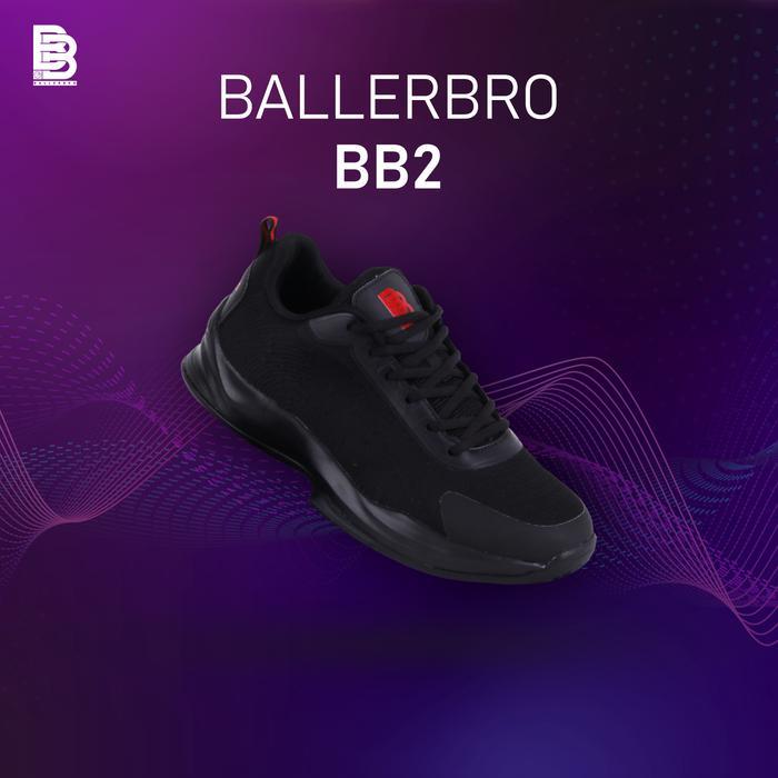Sepatu Basket Ballerbro BB2 | Sepatu Basket Outdoor | Sepatu Olahraga - Hitam, 37