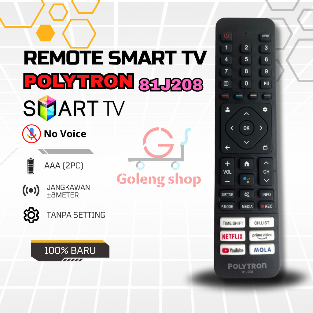 Remote Remot TV POLYTRON Smart TV 81J208