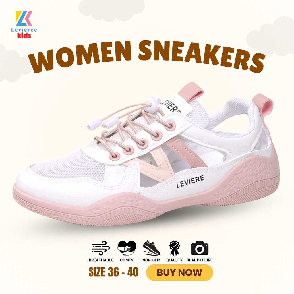 LVRkids Jisoo Sepatu Sneakers Wanita Putih Premium LV0462