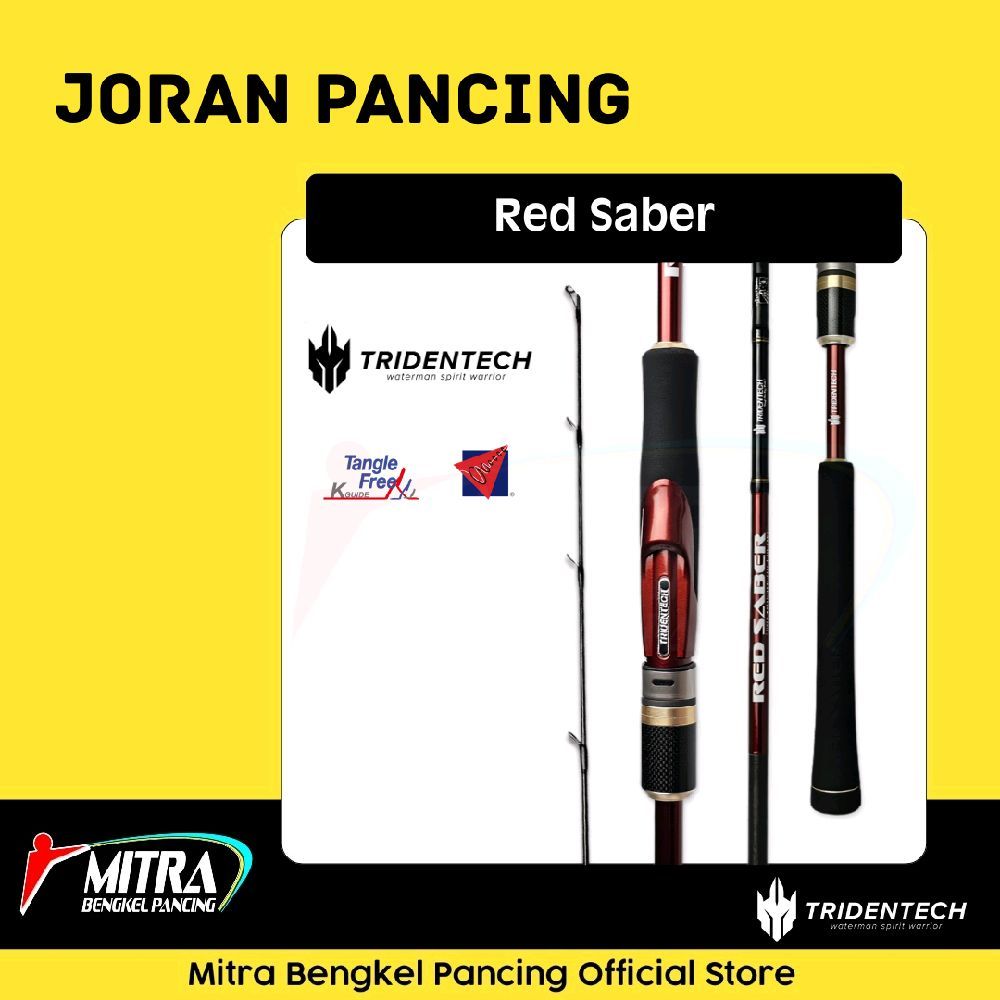 Joran Tridentech Red Saber 208cm Light Cast Jig Game Fuji Alconite Ring K Guide Joran Pancing