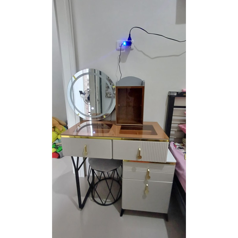 Meja Rias - Meja Rias Korea - Meja Rias Besi - meja Rias Estetik - Meja Rias Lampu Minimalis - Meja 