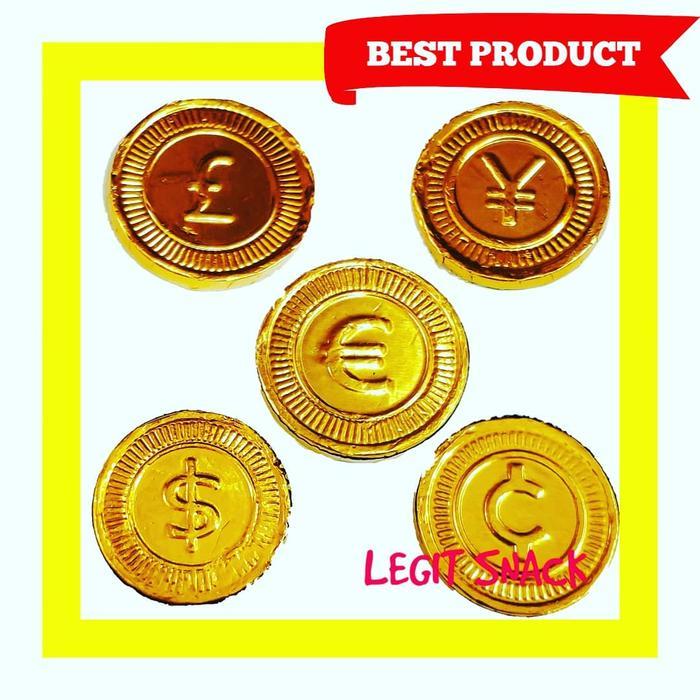 COKLAT KOIN DOLLAR MATA UANG EMAS / COKELAT COIN CHOCOLATE GOLD 200PCS