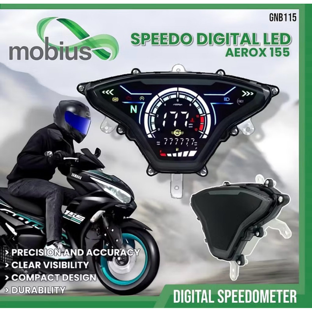 Speedometer Digital AEROX 155 ABS Speedometer AEROX 155 Connected MOBIUS