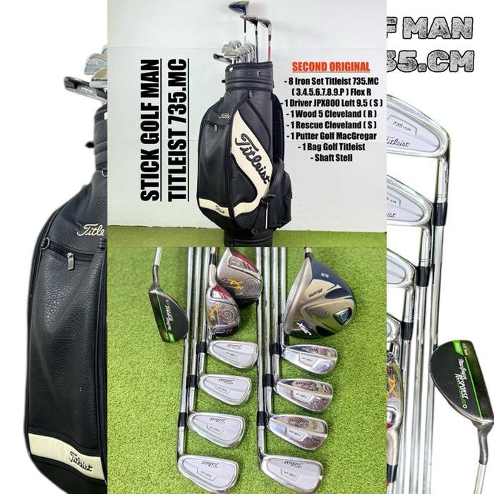 Stick Golf Man Titleis 735MC Shaft Steel Flek Stiff Set Stick Golf Second Original Fullset Bag - Tit