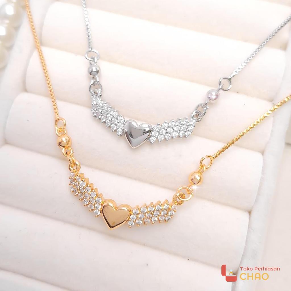 Kalung KOYE Titanium Perhiasan Wanita Lapis Emas Dan Perak KOYE.01