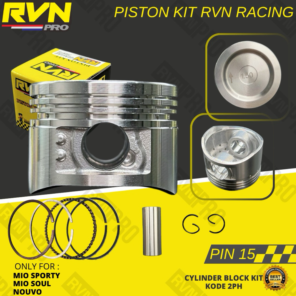 PISTON RING SEHER KIT RVN MIO SPORTY MIO SMILE MIO SOUL MIO LAMA NOUVO SIZE STANDAR STD 50 100 150 2