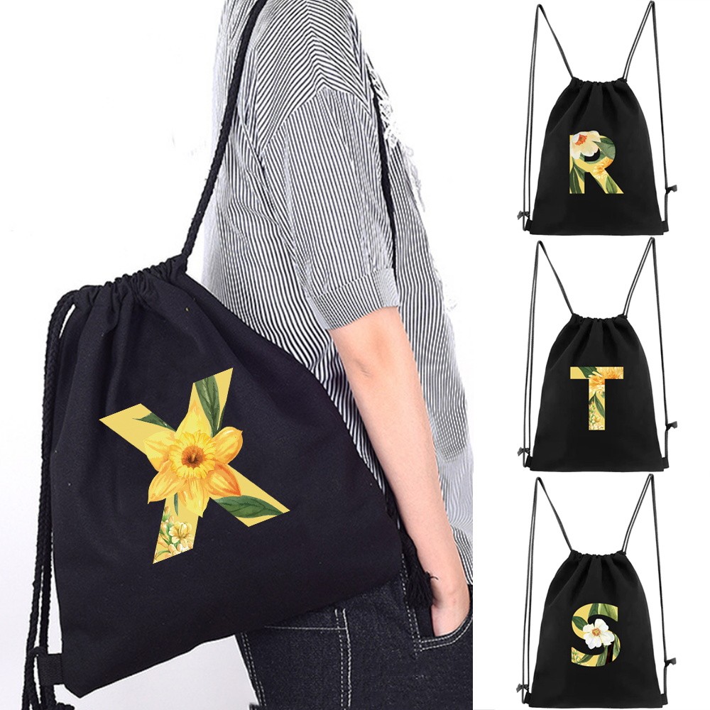 RANSEL SERUT WANITA HOME - Sekolah Olahraga Stringbag Tas Serut Unisex