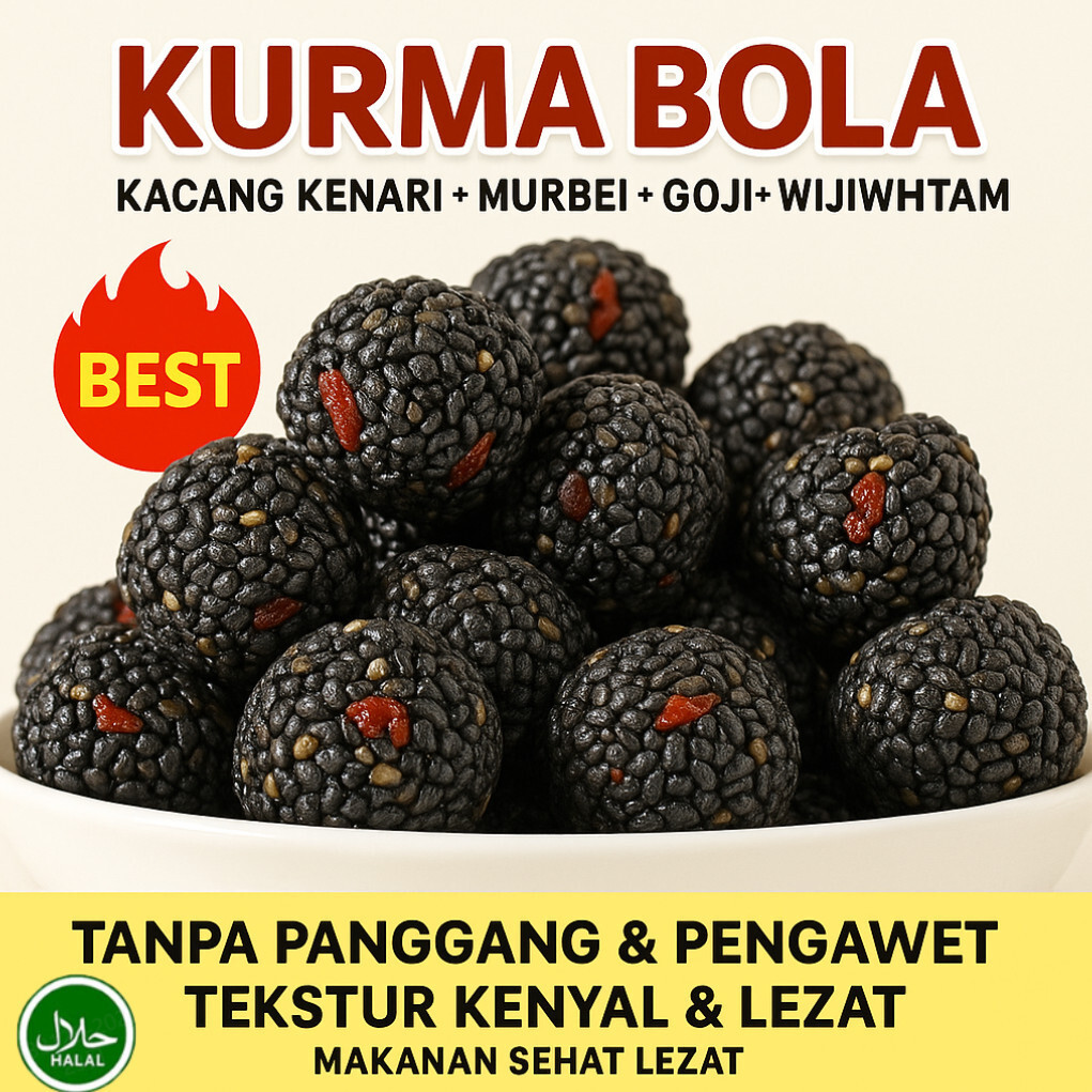 COD/Bola Wijen Hitam/ Pil Kurma Merah Kenari Mulberry Wolfberry/Pil Kurma Merah Herbal Nutrisi/Camil