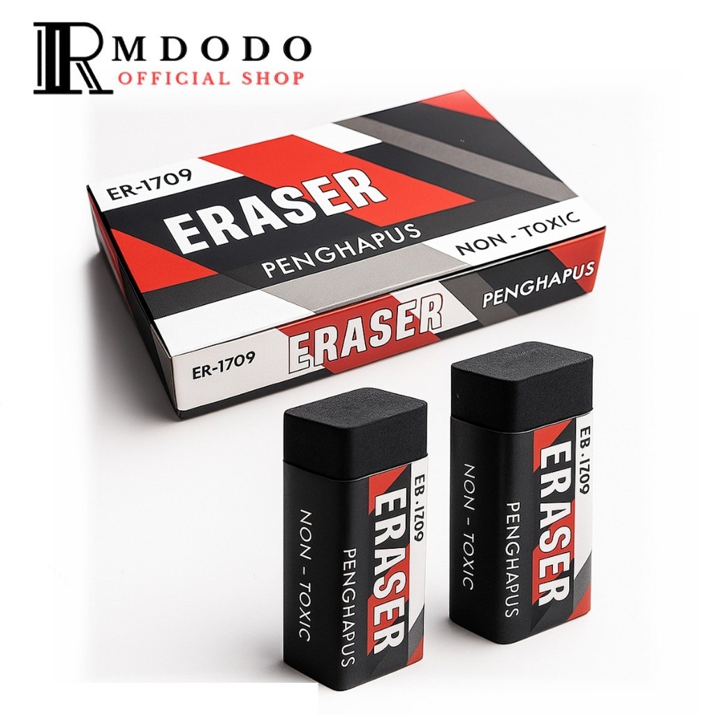 Rmdodo - Penghapus Pensil [1 Pcs] / Hapusan Hitam Kecil / Eraser Pensil ER-1709