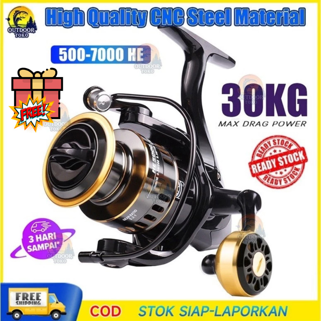 TERBARU Reel pancing Gulungan pancing logam penuh reel 500-7000 10Kg Reel Pancing Murah Kuat Power H