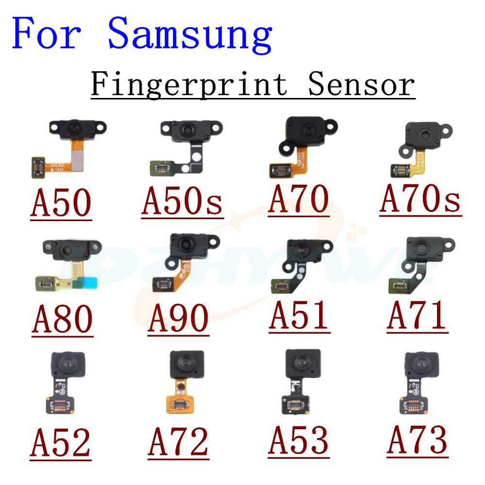 For Samsung Galaxy A50 A51 A52 A53 A70 A71 A72 A73 A80 Fingerprint Sensor Scanner Tou ID Connect Hom