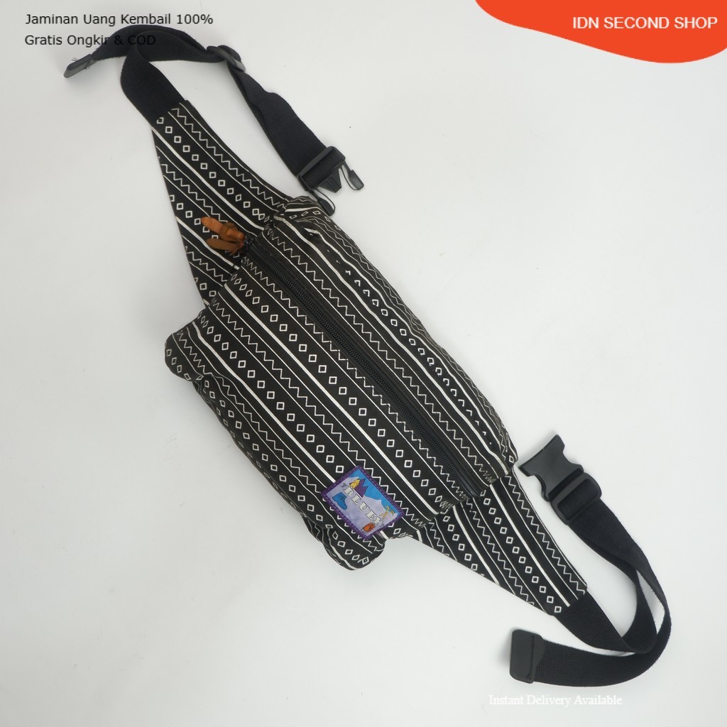 Bluey Ethnic Pattern Waist Bag with Matching Pouch - Preloved