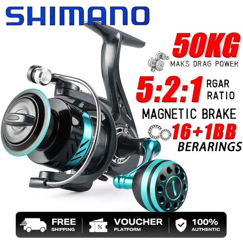 TERLARIS SHIMANO Reel Pancing Metal  Saltwater Reel Pancing Gulungan  Pancing  Murah Kuat Power Ril 