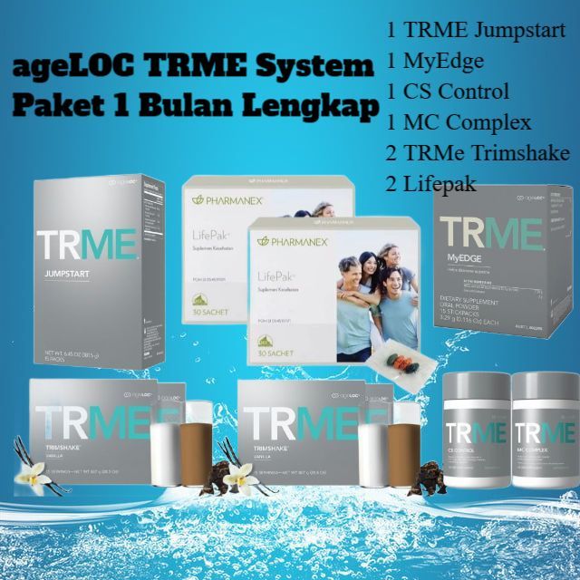 ageLOC® TRME System 1 Bulan Sistem Paket Diet 30 Hari Lengkap new pack TR90 TWS Pengelolaan Berat Ba