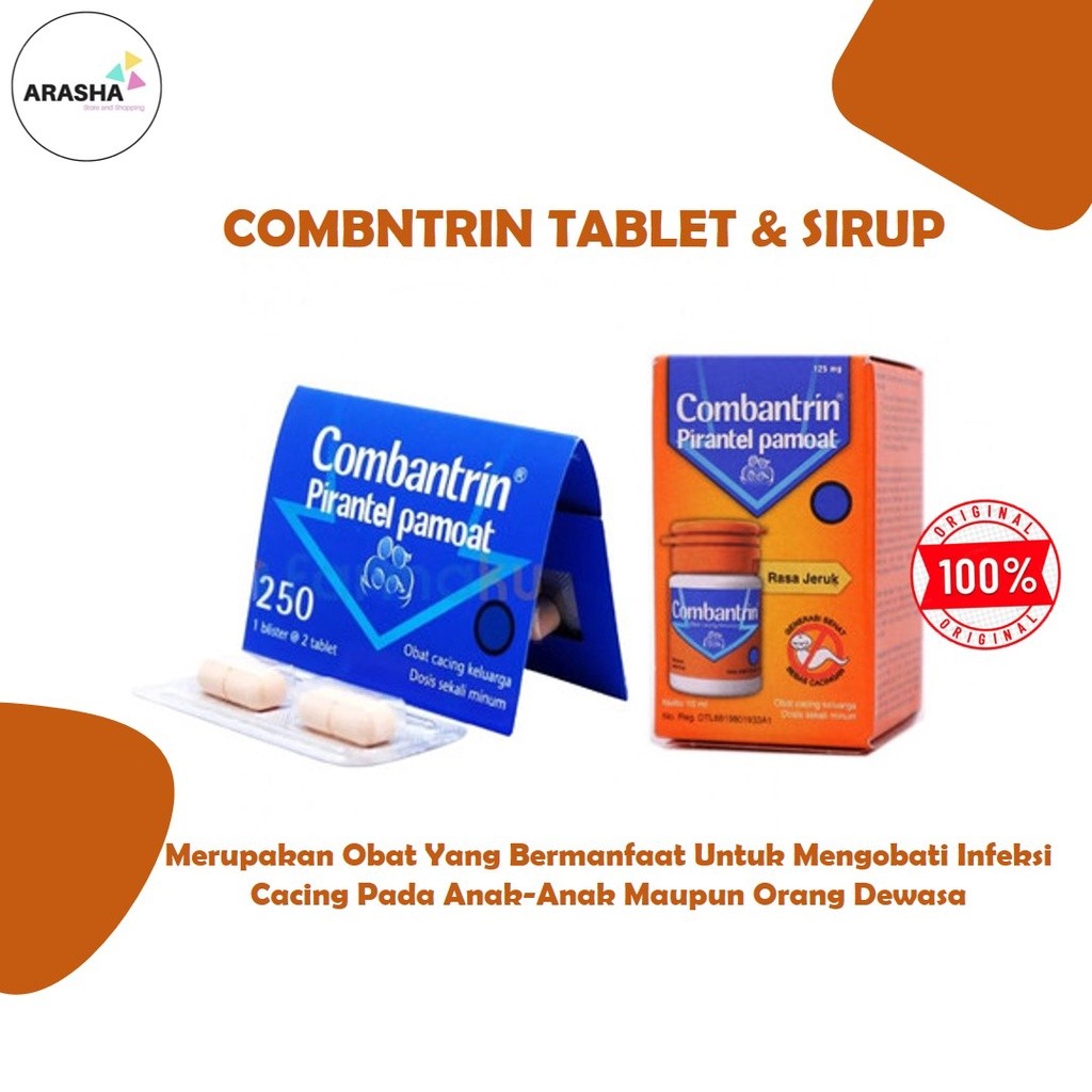 COMBANTRIN TABLET 250 MG & SIRUP 10 ML/obat cacing anak dan dewasa