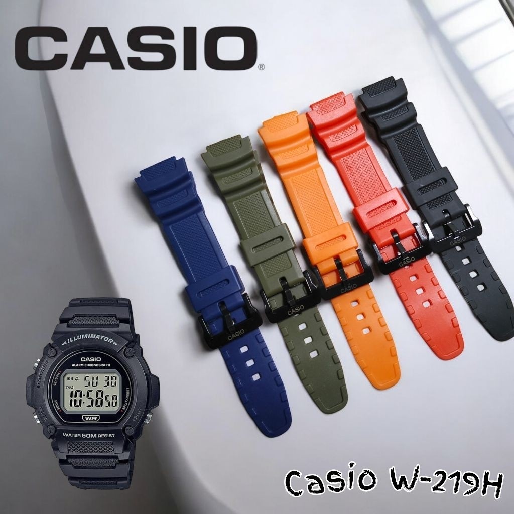 Tali Jam Tangan Casio W-219H Strap Jam Casio W219H Rubber