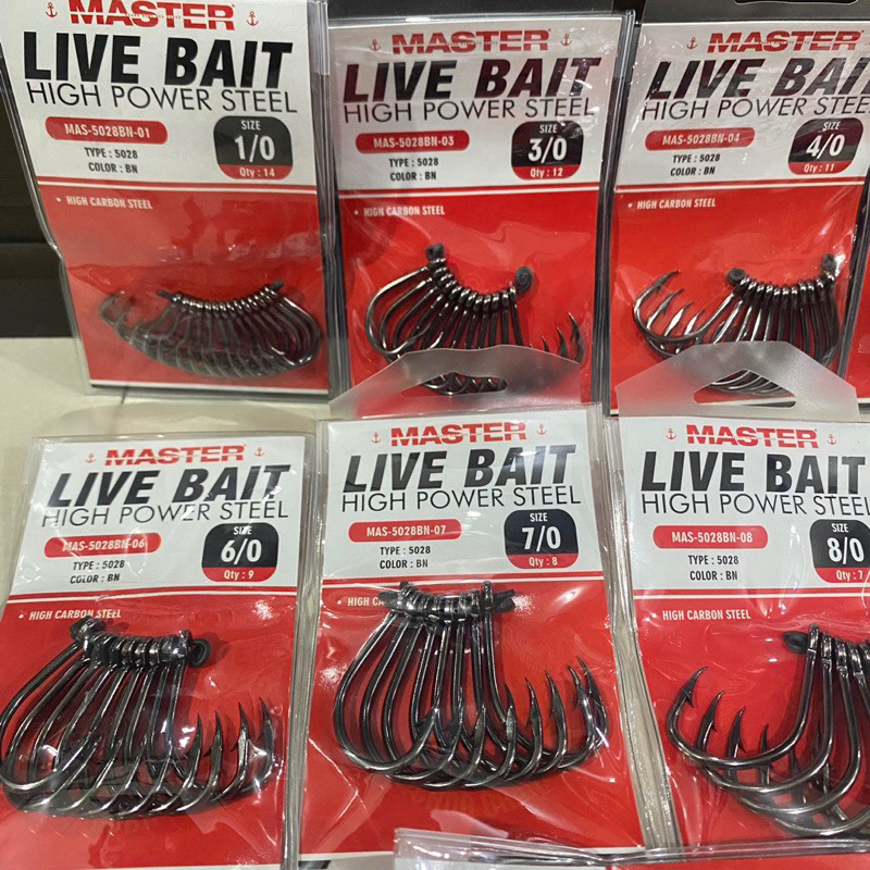 TERBARU Kail Live Bait Pancing Laut Master High Carbon Steel