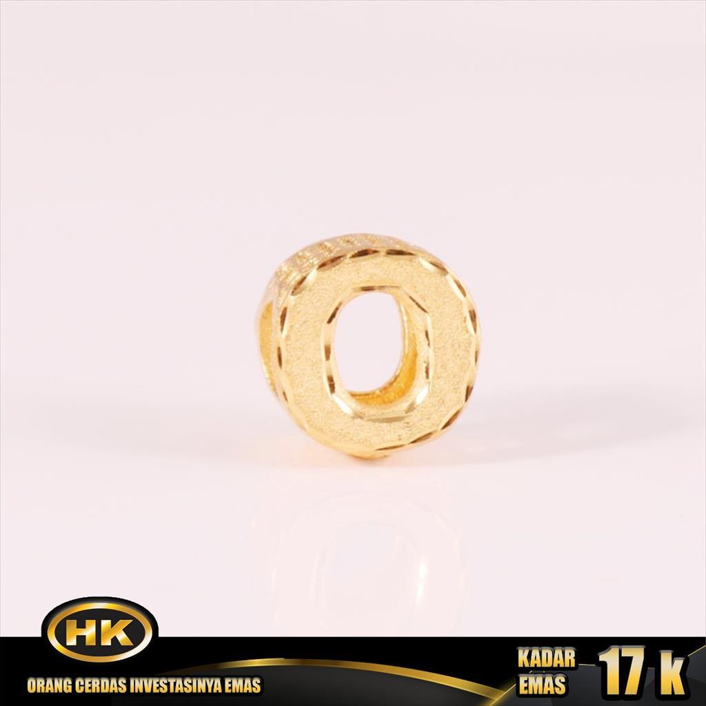 Liontin Emas 17K - HURUF O - HKGOLD