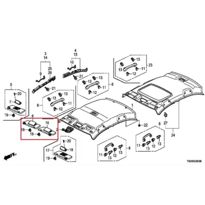 Sun Visor Penahan Tahanan Sinar Matahari Kanan Kiri Honda City GM2 - Kanan BERKUALITAS